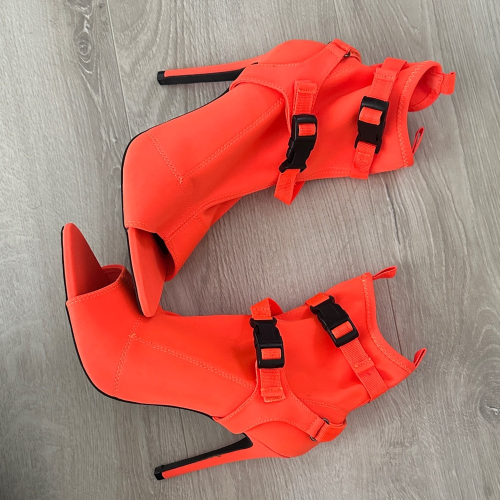 Vibrant Orange Stiletto Heels